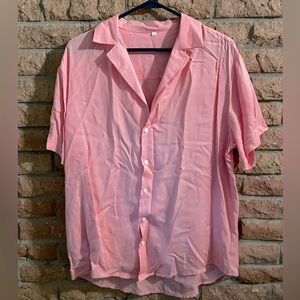 Men's Pink Short Sleeve Shirt